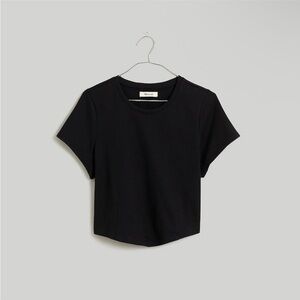 Madewell Heavyweight Jersey Crewneck Tee in True Black size XS NWT NN143